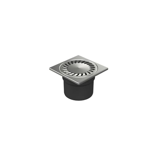 Duschablauf Badablauf Bodenablauf 150 x 150 mm DNS 110 N in Edelstahl (323 N) von MCH