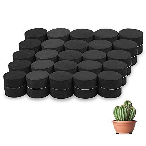 Chudian 50 Stück Blumentopffüße Unsichtbare Topffüße für alle Blumentopf Pflanzentopf-Füße aus Eva rutschfeste mit Klebstoff Untersetzer (3cm Durchmesser) von Chudian
