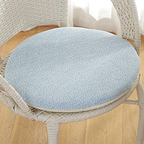 Chukamalilayi Rutschfestes, rundes Esszimmerstuhlkissen, rutschfestes Sitzpolster für Küche, Terrasse, Garten, Innen- und Außenbereich (Blau-B, 50 x 50 cm) von Chukamalilayi