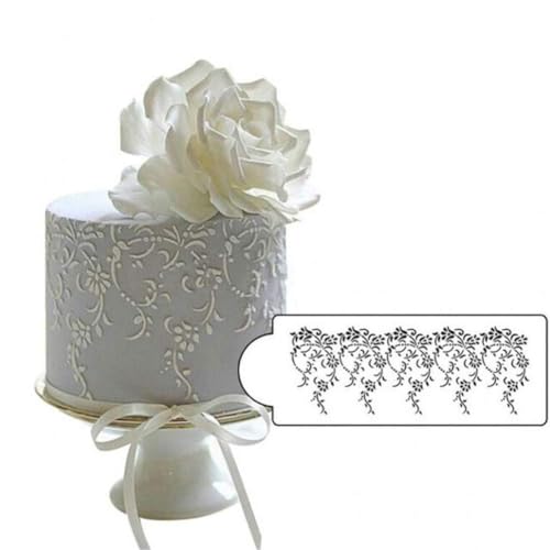 Kunststoff-Schablone für Fondant-Kuchen, Blumen-Vorlage, Kuchenspitzen-Bordüre, Zuckerguss, Mousse, Kuchendekorationswerkzeug, Backform für Hochzeit, Geburtstag, Kuchen, DIY-Dekoration Kunststoff-Schablone für Fondant-Kuchen, Blumen-Vorlage, Kuchenspitzen-Bordüre, Zuckerguss, Mousse, Kuchendekorationswerkzeug, Backform für Hochzeit, Geburtstag, Kuchen, DIY-Dekoration von Chukamalilayi