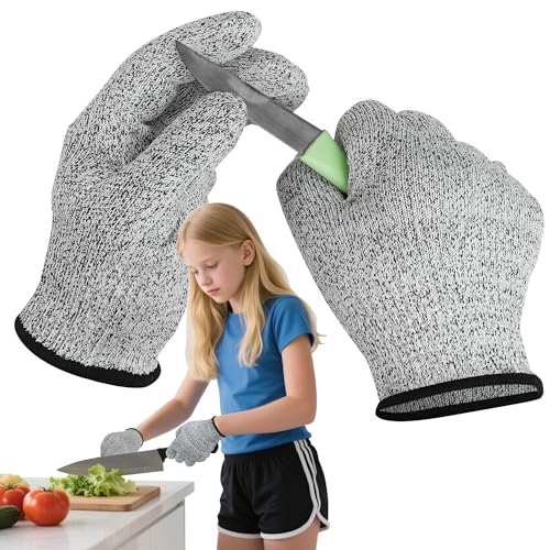Chumix Level 5 Schnittschutzhandschuhe Teens (13+) | Schnittfeste Handschuhe Größe S für Küche, Garten & Werkstatt | Schnitzhandschuhe Atmungsaktiv & Bewegungsfrei von Chumix