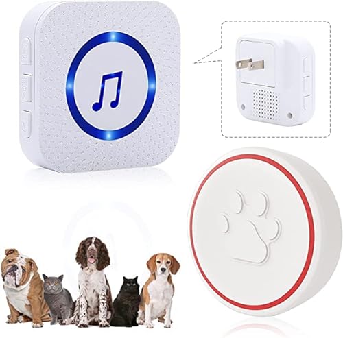 ChunHee Katzenklingel/Hundeklingel Buzzer Hund Haustier Türglocken Sensor Berührt Wasserdicht Türklingel Steckdose Empfänger 1 * Empfänger + 1 * Touch Türklingel von ChunHee