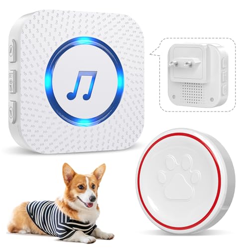 ChunHee Katzenklingel/Hundeklingel Buzzer Hund Haustier Türglocken Sensor Berührt Wasserdicht Türklingel Steckdose Empfänger 1 * Empfänger + 1 * Touch Türklingel von ChunHee