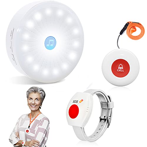 ChunHee Notrufknopf für Senioren/Notrufarmband für Senioren/Alarm für Senioren 45M Empfangsreichweite für ältere/Behinderte/Schwangere Frauen ChunHee Notrufknopf für Senioren/Notrufarmband für Senioren/Alarm für Senioren 45M Empfangsreichweite für ältere/Behinderte/Schwangere Frauen von ChunHee