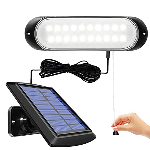 ChunHee Solar-Hängelampe für Innen Außen IP65 Wasserdicht 20LED Solar Schuppen Licht mit String Control Solar Lampen für Garten, Garage, Weg, Hof, Terrasse, Rasen, Hühnerställe von ChunHee