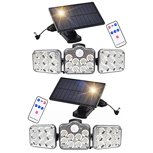 ChunHee Solarlampen für Außen Hängend Solarleuchten mit Bewegungsmelder Solarlichter für Draußen mit Fernbedienung Solarleuchten Wetterfest 2pcs von ChunHee