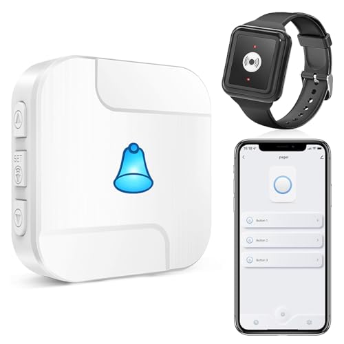 ChunHee WiFi Notrufknopf für Senioren Notfallarmband Emergency Alert System für Senioren Patienten Behinderte Ältere (unterstützt nur 2.4GHz Wi-Fi) von ChunHee