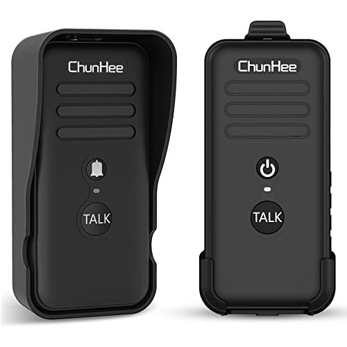 ChunHee Wireless Intercom Doorbell for Home Apartment-1/2 Mile Long Range Intercomunicador wasserdichte elektronische Türklingel für Home Office, 2800 mAh Akku, 14 Glocken 4 Lautstärkestufen von ChunHee