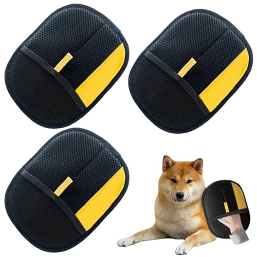 3 x Tierhaarentferner-Handschuhe, Sta/Tic Entfernungshandschuhe, doppelseitig, wiederverwendbar, Elektrosta-/Tic-Handschuhe für Haustiere, Hundewaschhandschuhe, 3 Stück 3 x Tierhaarentferner-Handschuhe, Sta/Tic Entfernungshandschuhe, doppelseitig, wiederverwendbar, Elektrosta-/Tic-Handschuhe für Haustiere, Hundewaschhandschuhe, 3 Stück von ChunXin