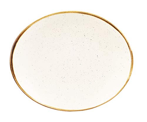 CHURCHILL Stonecast -OVAL COUPE PLATE Teller- Durchmesser: Ø19,2cm, Farbe wählbar (Barley White) von Churchill