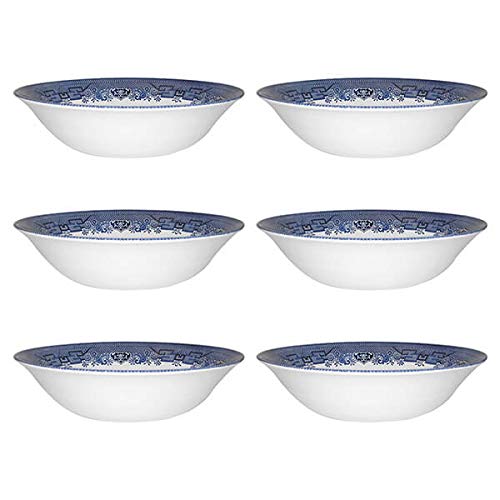 Churchill China Blue Willow Oatmeal Schalen, 15,5 cm, 6 Stück von Churchill