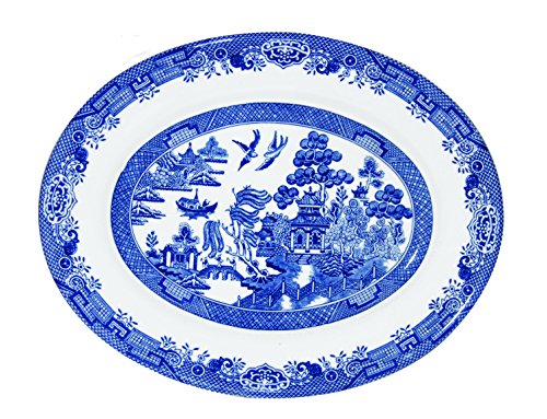 Churchill Fine China ovale Tontopf 12.5" Blue Willow von Churchill