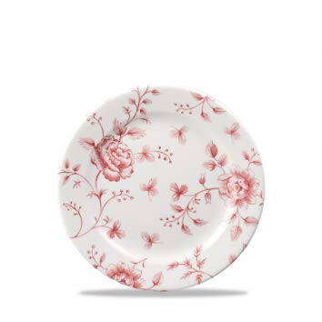 Churchill Porzellan Teller -Profile Plate- ABM: 17cm, Farbe wählbar (Cranberry Rose Chintz) von Churchill