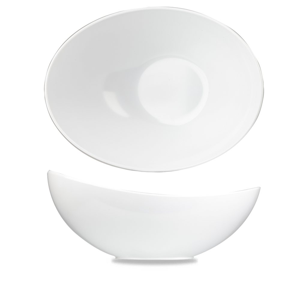 Churchill Schale Alchemy Melamine Buffet Bowls - Melamin Weiße Mondstein Schüssel 36cm, Melamin von Churchill