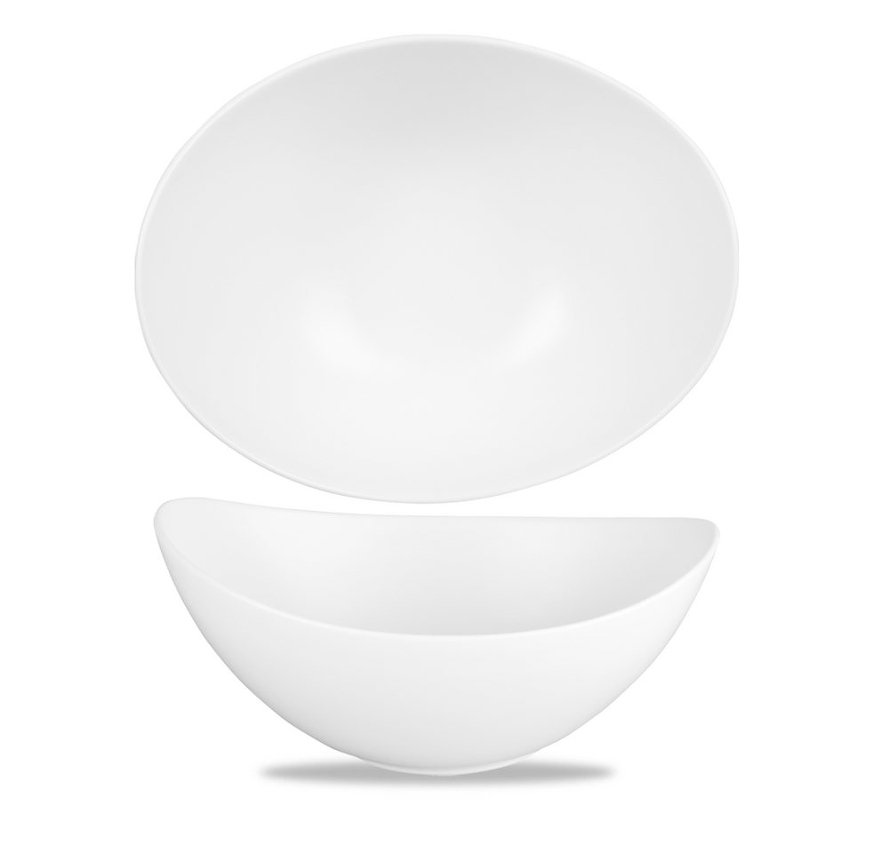 Churchill Schale Alchemy Moonstone Buffet Bowl 24,6X18,2Cm 112,4Cl, 6 Stück, Weiß, Porzellan von Churchill