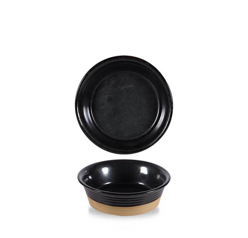 Churchill Schale Igneous Kuchenform Schwarz 55Cl / 16Cm, 6 Stück, Steinzeug von Churchill