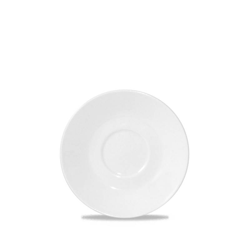Churchill Schale Super Vitrified Latte White Kaffee Untertasse 14,2 cm, 24, Porzellan von Churchill