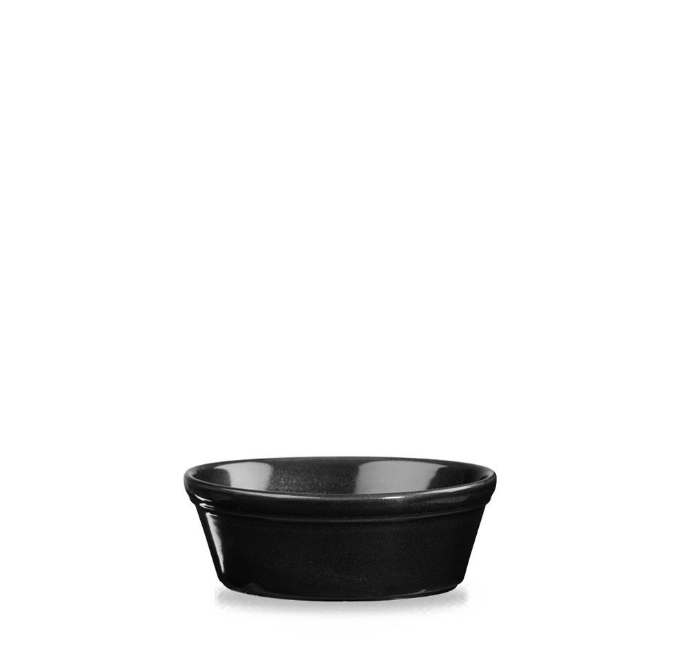 Churchill Schale Super Vitrified Metallic Black Oval Pfanne 15.2x11.3cm 45cl, Porzellan von Churchill