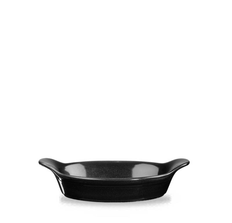 Churchill Schale Super Vitrified Metallic Black Small Runde Backform 15x18cm, Porzellan von Churchill