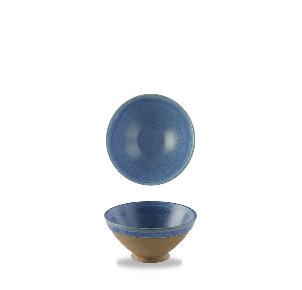 Churchill Schale Super Vitrified Oslo Blue Footed Bowl 70Cl, 6 Stück, Rund, Porzellan von Churchill