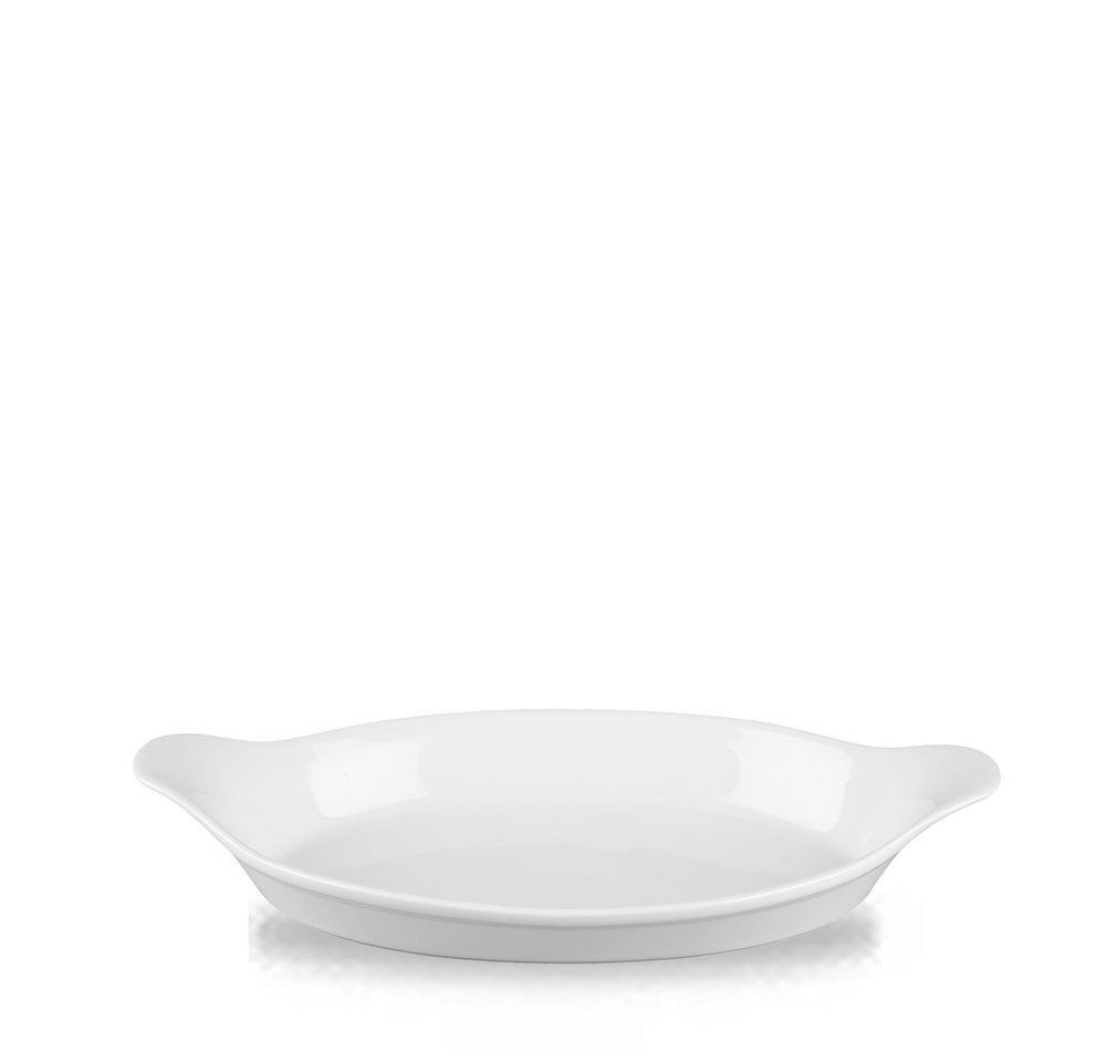 Churchill Schale Super Vitrified Oval Cookware Pfanne, 35x15cm, 6 Stück, Weiß, Porzellan von Churchill