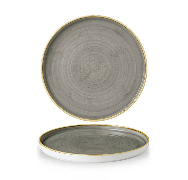 Churchill Servierplatte Super Vitrified Stonecast Peppercorn Teller, 26 cm, erhöhter, Porzellan von Churchill