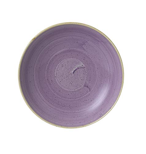 Churchill Stonecast -Coupe Bowl Schüssel- Durchmesser: Ø24,8cm- HANDGEFERTIGES Keramik & ABSOLUT ROBUST, MIKROWELLENGEEIGNET & EXTREM PRAKTISCH, Farbe auswählbar (Lavender) von Churchill