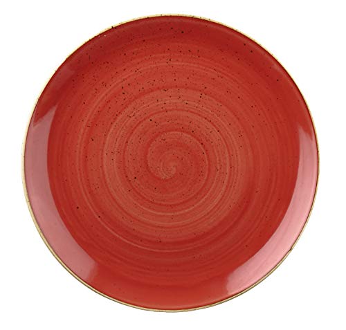 Churchill Stonecast -Coupe Plate Teller- Durchmesser: Ø26,0cm, Farbe wählbar (Berry Red) von Churchill