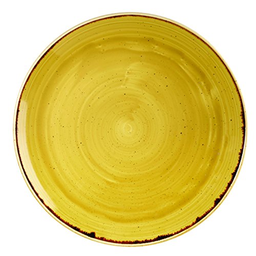 Churchill Stonecast -Coupe Plate Teller- Durchmesser: Ø28,8cm, Farbe wählbar (Mustard Seed Yellow) von Churchill