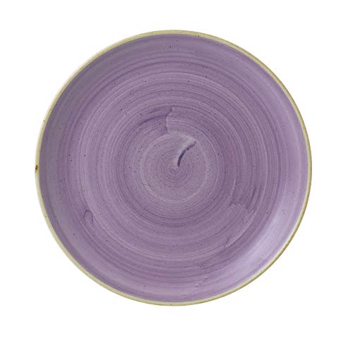 Churchill Stonecast -Coupe Plate Teller Ø28,8cm- HANDGEFERTIGES Keramik & ABSOLUT ROBUST Durchmesser: Ø32,4cm, MIKROWELLENGEEIGNET & EXTREM PRAKTISCH, Farbe auswählbar (Lavender) von Churchill