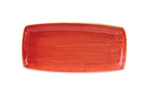 Churchill Stonecast -Oblong Plate Platte- 29,5x15cm, Farbe wählbar (Berry Red) von Churchill