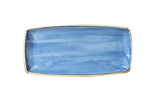 Churchill Stonecast -Oblong Plate Platte- 29,5x15cm, Farbe wählbar (Cornflower Blue) von Churchill