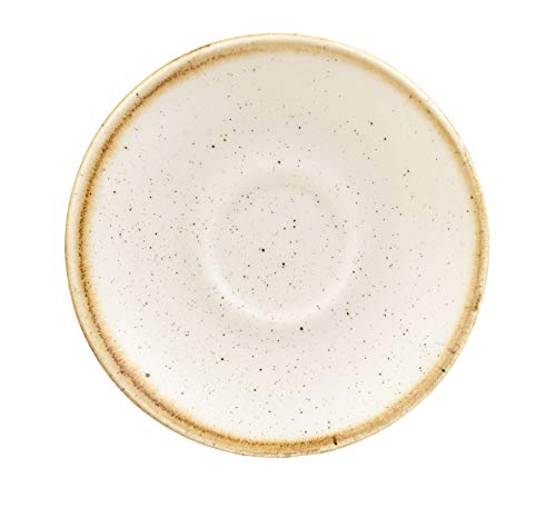 Churchill Stonecast -Saucer Untertasse for Espresso Cup - Farbe wählbar (Barley White) von Churchill