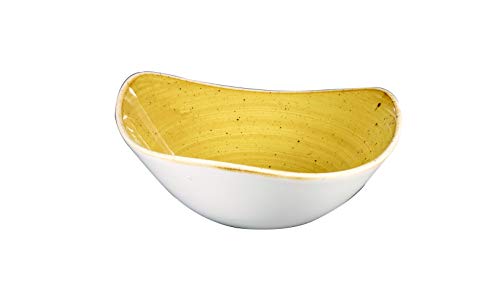 Churchill Stonecast -Triangle Bowl Schüssel- 37cl, Farbe wählbar (Mustard Seed Yellow) von Churchill