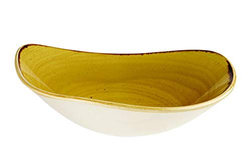 Churchill Stonecast -Triangle Bowl Schüssel- 60cl, Farbe wählbar (Mustard Seed Yellow) von Churchill