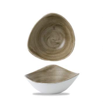 Churchill Stonecast -Triangle Bowl Schüssel- 37cl, Farbe wählbar (Antique Taupe) von Churchill