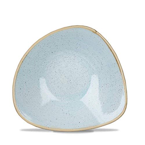 Churchill Stonecast - Triangle Bowl Schüssel- 37cl- HANDGEFERTIGES Keramik & ABSOLUT ROBUST, MIKROWELLENGEEIGNET & EXTREM PRAKTISCH, Farbe auswählbar (Ducke Egg Blue) von Churchill
