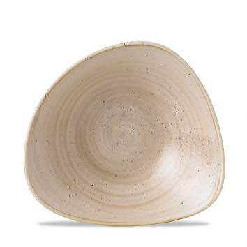 Churchill Stonecast -Triangle Bowl Schüssel- 60cl, Farbe wählbar (Nutmeg Cream) von Churchill