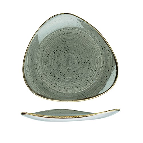 Churchill Stonecast -Triangle Plate Teller- Durchmesser: Ø26,5cm, Farbe wählbar (Peppercorn Grey) von Churchill