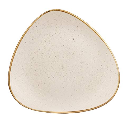 Churchill Stonecast -Triangle Plate Teller- Durchmesser: Ø19,2cm, Farbe wählbar (Barley White) von Churchill