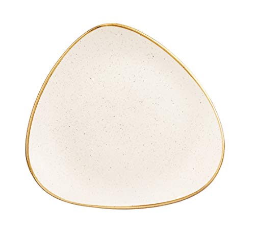 Churchill Stonecast -Triangle Plate Teller- Durchmesser: Ø26,5cm, Farbe wählbar (Barley White) von Churchill