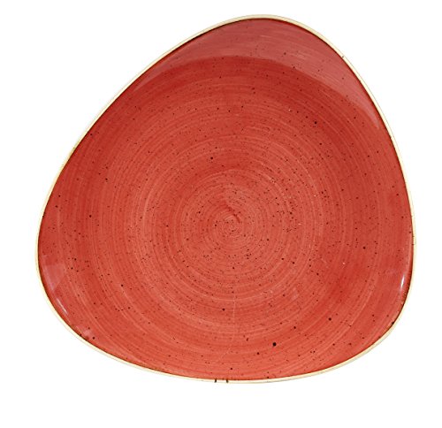 Churchill Stonecast -Triangle Plate Teller- Durchmesser: Ø26,5cm, Farbe wählbar (Berry Red) von Churchill