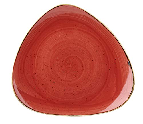 Churchill Stonecast -Triangle Plate Teller- Durchmesser: Ø22,9cm, Farbe wählbar (Berry Red) von Churchill