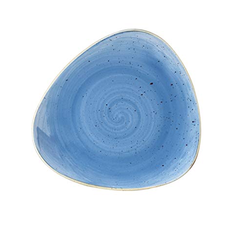 Churchill Stonecast -Triangle Plate Teller- Durchmesser: Ø22,9cm, Farbe wählbar (Cornflower Blue) von Churchill