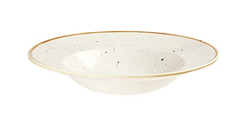 Churchill Stonecast -Wide Rim Bowl Pastateller- Ø24cm, Farbe wählbar (Barley White) von Churchill