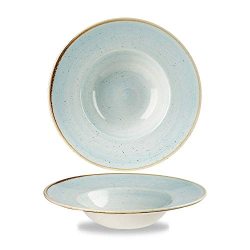 Churchill Stonecast -Wide Rim Bowl Pastateller- Ø24cm, Farbe wählbar (Duck Egg Blue) von Churchill