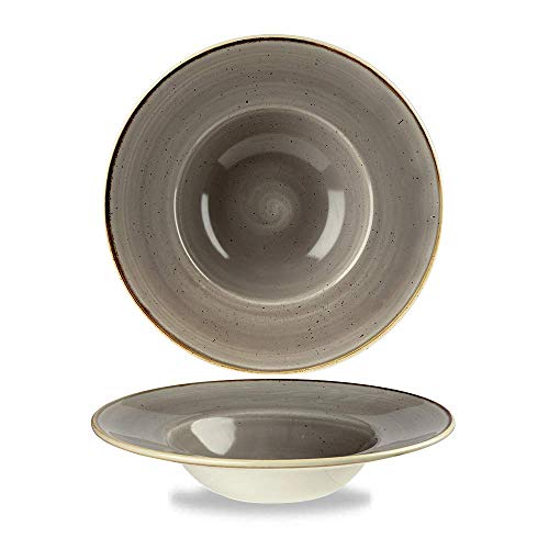 Churchill Stonecast -Wide Rim Bowl Pastateller- Ø24cm, Farbe wählbar (Peppercorn Grey) von Churchill