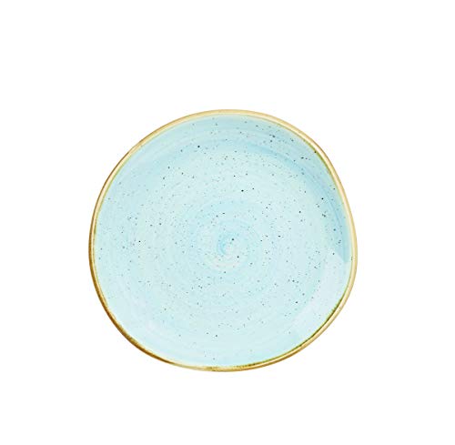 Churchill Stonecast - handgefertig Organic Round Plate - 18,6cm, Farbe wählbar (Duck Egg Blue) von Churchill