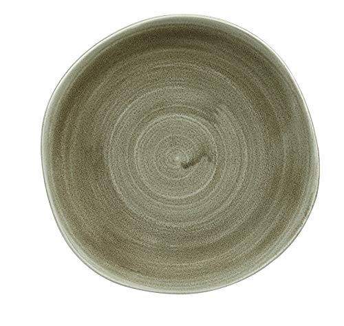 Churchill Stonecast - handgefertig Organic Round Plate - 26,4cm, Farbe wählbar (Burnished Green) von Churchill