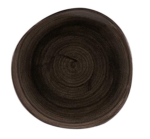 Churchill Stonecast - handgefertig Organic Round Plate - 28,6cm, Farbe wählbar (Iron Black) von Churchill